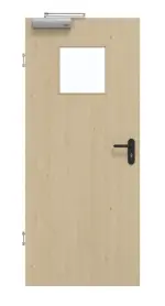 Frontansicht von GARANT Rauchschutztür Natura Ahorn CePaL mit Lichtausschnitt LA-8