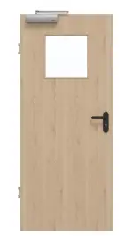 Frontansicht von GARANT Rauchschutztür Authentic Achat CePaL mit Lichtausschnitt LA-9