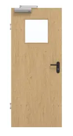 Frontansicht von GARANT Rauchschutztür Authentic Asteiche CePaL mit Lichtausschnitt LA-9