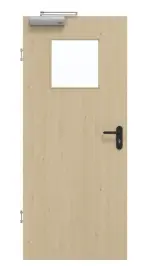 Frontansicht von GARANT Rauchschutztür Natura Ahorn CePaL mit Lichtausschnitt LA-9