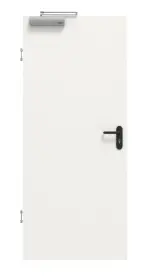 Frontansicht von GARANT Rauchschutztür Weißlack 9016 GHK08