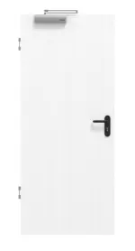 Frontansicht von JELD-WEN Rauchschutztür Samtesche Weiß DuriTop CPL