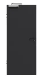 Frontansicht von GARANT Rauchschutztür Matt RAL 9005 G-TEC