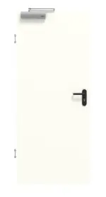 Frontansicht von GARANT Rauchschutztür U11026SD Kristallweiß GHK08