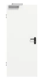 Frontansicht von GARANT Rauchschutztür U11209SD Edelweiß GHK08