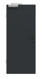 Frontansicht von GARANT Rauchschutztür U12000SD Vulkanschwarz GHK08