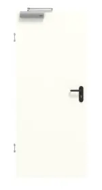 Frontansicht von GARANT Rauchschutztür W1000ST3 Premium Weiß GHK08