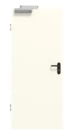 Frontansicht von GARANT Rauchschutztür W980ST15 Platinweiß GHK08