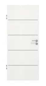 Frontansicht von GARANT Schallschutztür Corona 730 Quer Authentic Bianco CePaL