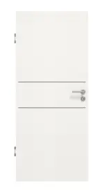 Frontansicht von GARANT Schallschutztür Corona 732 Quer Authentic Bianco CePaL