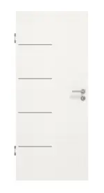 Frontansicht von GARANT Schallschutztür Corona 734 Quer Authentic Bianco CePaL