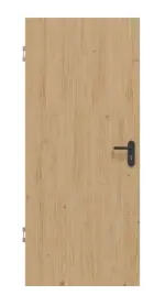 Frontansicht von Schallschutztür Eiche europ. astig Längs Living Echtholzfurniert - Jeld-Wen