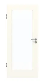 Frontansicht von GARANT Schallschutztür 0105-60 Pearl White CePaL mit Lichtausschnitt LA-2