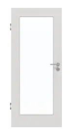 Frontansicht von GARANT Schallschutztür 0160-60 Silver Grey CePaL mit Lichtausschnitt LA-2