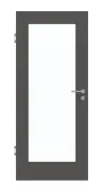 Frontansicht von GARANT Schallschutztür 10622-60 Ebony CePaL mit Lichtausschnitt LA-2