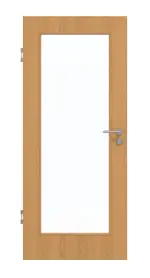 Frontansicht von GARANT Schallschutztür Eiche Premium CePaL mit Lichtausschnitt LA-2