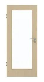 Frontansicht von GARANT Schallschutztür Natura Ahorn CePaL mit Lichtausschnitt LA-2