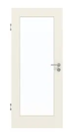 Frontansicht von GARANT Schallschutztür Weißlack 9010 CePaL mit Lichtausschnitt LA-2