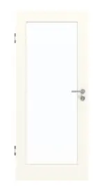 Frontansicht von GARANT Schallschutztür 0105-60 Pearl White CePaL mit Lichtausschnitt LA-3