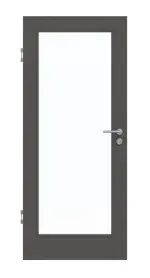 Frontansicht von GARANT Schallschutztür 10622-60 Ebony CePaL mit Lichtausschnitt LA-3