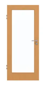 Frontansicht von GARANT Schallschutztür Buche Exklusiv CePaL mit Lichtausschnitt LA-3