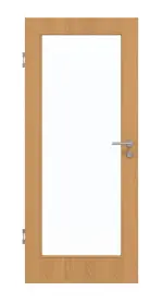 Frontansicht von GARANT Schallschutztür Eiche Premium CePaL mit Lichtausschnitt LA-3