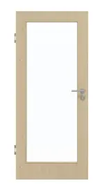 Frontansicht von GARANT Schallschutztür Natura Ahorn CePaL mit Lichtausschnitt LA-3