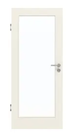 Frontansicht von GARANT Schallschutztür Weißlack 9010 CePaL mit Lichtausschnitt LA-3