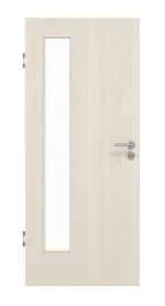 Frontansicht von GARANT Schallschutztür Authentic Perl CePaL mit Lichtausschnitt LA-4 bandseitig