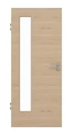 Frontansicht von GARANT Schallschutztür Quer Authentic Achat CePaL mit Lichtausschnitt LA-4 bandseitig