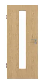 Frontansicht von GARANT Schallschutztür Authentic Asteiche CePaL mit Lichtausschnitt LA-4 mittig