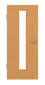Frontansicht von GARANT Schallschutztür Buche Exklusiv CePaL mit Lichtausschnitt LA-4 mittig