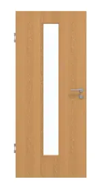 Frontansicht von GARANT Schallschutztür Eiche Premium CePaL mit Lichtausschnitt LA-4 mittig