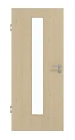 Frontansicht von GARANT Schallschutztür Natura Ahorn CePaL mit Lichtausschnitt LA-4 mittig