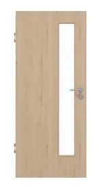 Frontansicht von GARANT Schallschutztür Authentic Achat CePaL mit Lichtausschnitt LA-4 schlossseitig