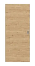 Frontansicht von Asteiche quer Basic Durat Schiebetür - Huga