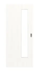 Frontansicht von Pino Weiß LA 24 schlossseitig Basic Durat Schiebetür - Huga