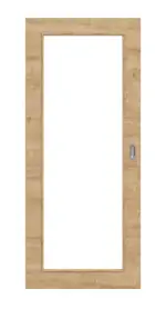 Frontansicht von Asteiche quer LA 27 Basic Durat Schiebetür - Huga