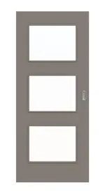 Frontansicht von Schiebetür Taupe RAL 7048 Lack LA 11 Basic - Huga