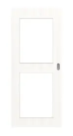 Frontansicht von Pino Weiß LA 12 Basic Durat Schiebetür - Huga