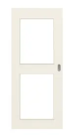 Frontansicht von Weiß ähnlich RAL 9010 LA 12 Basic Lack Schiebetür - Huga