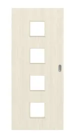 Frontansicht von Lärche lasiert LA 14 Basic Durat Schiebetür - Huga