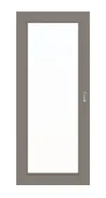 Frontansicht von Schiebetür Taupe RAL 7048 Lack LA 27 Basic - Huga