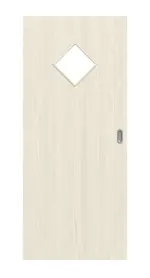 Frontansicht von Lärche lasiert LA 6 Raute Basic Durat Schiebetür - Huga