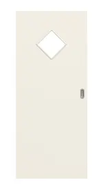 Frontansicht von Weiß ähnlich RAL 9010 LA 6 Raute Basic Lack Schiebetür - Huga