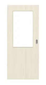 Frontansicht von Lärche lasiert LA 7 Basic Durat Schiebetür - Huga