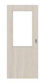 Frontansicht von Eiche lasiert LA 7 Basic Durat Schiebetür - Huga