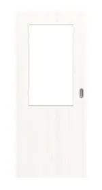 Frontansicht von Pino Weiß LA 7 Basic Durat Schiebetür - Huga