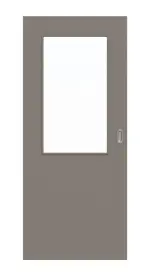 Frontansicht von Schiebetür Taupe RAL 7048 Lack LA 7 Basic - Huga