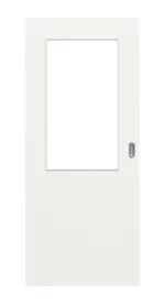 Frontansicht von Weiß ähnlich RAL 9016 LA 7 Basic Lack Schiebetür - Huga